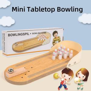 Mini-<span class=keywords><strong>jeu</strong></span> <span class=keywords><strong>de</strong></span> bowling <span class=keywords><strong>de</strong></span> table en bois pour le plaisir à la maison ou au bureau, <span class=keywords><strong>jeu</strong></span> <span class=keywords><strong>de</strong></span> bureau et cadeaux amusants pour collègues - Product Image 2