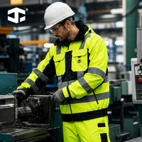 Veste de travail JIADE FR pour hommes, résistante aux flammes, antistatique, haute visibilité, imperméable, multi-poches, pour le pétrole, le gaz, la pétrochimie, EPI