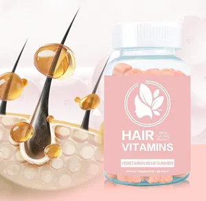 Hair Nail Growth Luster Care Skin Whitening Anti-aging Biotin L-Glutamine Sulfide Collagen Vitamin Gummy Capsule For Hair Loss