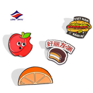 หลงจื้อหยู โรงงานผลิตเข็มกลัดโลหะ 20 ปี ผลิตเข็มกลัดเคลือบแข็ง โรงงานผลิตเข็มกลัด<span class=keywords><strong>อาหาร</strong></span>และเครื่องดื่ม เข็มกลัดติดเสื้อแบบกำหนดเอง เข็มกลัดเคลือบแบบกำหนดเอง เข็มกลัดโลหะ - Product Image 2