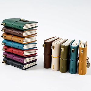 Handmade Vintage Leather Notebook Mini Journal Password <strong>Book</strong> Personalized Travel Diary Pocket School Office Gifts - Product Image 4