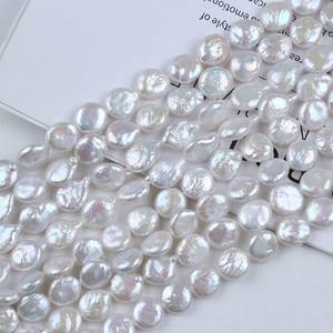 Perles de culture d'eau douce naturelles roses de 10-11 mm, particules non poreuses, perles en vrac, accessoires en gros pour bijoux - Product Image 1