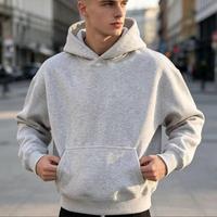 Hoodie Pria yang Dapat Disesuaikan, Hoodie Kasual Olahraga untuk Pasangan, Hoodie Oversize Tebal Warna Solid