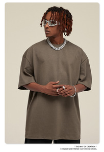 T-shirts de luxe 425 GSM OEM 100 % coton, unis, écologiques, respirants, coupe oversize, style streetwear, qualité supérieure, succès commercial - Product Image 4