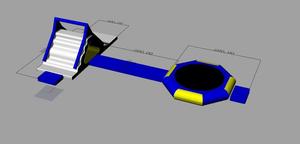 HI Giá Rẻ Thương Mại Inflatable Nổi Công Viên Nước Slides Nước Inflatable Nước Trampoline - Product Image 2