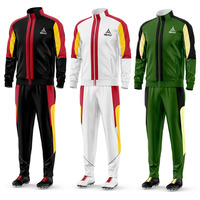 HEALY Survêtement de football pour homme de qualité supérieure, veste de survêtement à fermeture éclair intégrale, ensembles de survêtements de club de football, uniformes d'entraînement personnalisés à séchage rapide