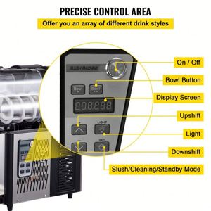 Acier inoxydable commercial 3L * 2 370W Slush Machine New Style Beverage - Product Image 3
