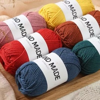 Grosir benang campuran tebal Medium empat lapis katun susu Combed DIY Kit Crochet untuk rajutan tangan tenun syal boneka penggunaan