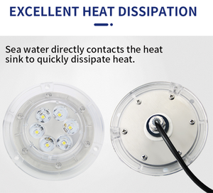 Lampu Kapal Bawah Air <span class=keywords><strong>LED</strong></span> 12V 24V Baja Tahan Karat 316 Daya Tinggi IP68 untuk Kapal Pesiar - Product Image 6