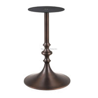 Base de table en forme de tulipe en acier inoxydable Lifepursue, finition bronze antique brossé