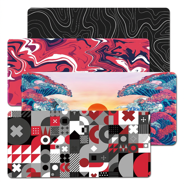 Large Extended Gaming Mouse Pad 900*400mm Rubber Non Slip Stitched Edge Desk Mat for PC Office FPS Gamer