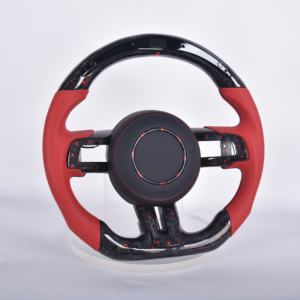 Volante de Cuero y Fibra de Carbono Compatible con Ford Mustang 2015 2016 2017 2018 2019 2020 2021 2022 GT <span class=keywords><strong>Shelby</strong></span> Personalizado - Product Image 2