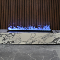 Cheminée électrique à vapeur d'eau 3D intégrée dans un meuble TV, décor LED, effet de flamme réelle, humidificateur, sans chaleur, ornement d'intérieur