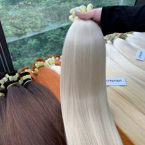 ผมต่อเวียดนามแท้ 100 กรัม คุณภาพหรูหรา ยาว 30 นิ้ว ลอนธรรมชาติ สีอ่อน ซุปเปอร์ดับเบิ้ลดรอน เนียนนุ่ม - Product Image 1
