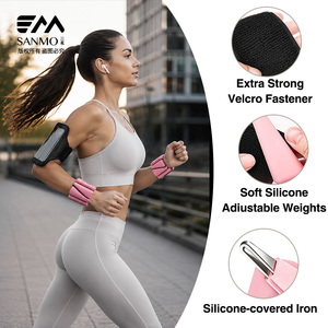 Bracelets lestés réglables en silicone pour poignets et chevilles, idéaux pour le yoga, le Pilates, la marche, la danse, l'entraînement à domicile et le fitness - Product Image 3