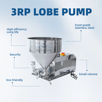 Machine de remplissage à pompe à lobes économique avec trémie de 30 litres, buse unique avec panneau de commande, 304/316 pour confiture, beurre de cacahuète