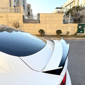 Audi A7 S7 C7 2011 2017 <b>Rear</b> <b>Spoiler</b> Piano Black Carbon Fiber Texture Ducktail Trunk Wing ABS Aerodynamic Modification - Product Image 3