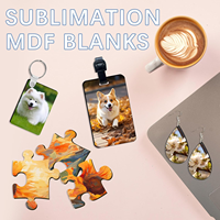 Plaques vierges en MDF pour sublimation personnalisée, feuilles de carton rigide blanc double face avec revêtement, 12 x 12 pouces, pour transfert thermique et projets DIY