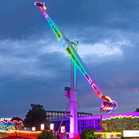 Manèges de parc d'attractions extérieur : Manège Booster rotatif à 360 degrés, équipement à sensations fortes en fibre de verre
