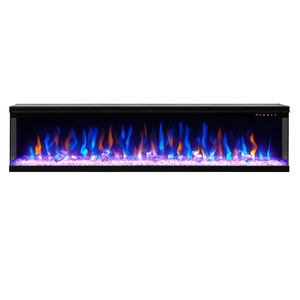 Cheminée électrique télécommandée CE à <span class=keywords><strong>flamme</strong></span> colorée, insert de cheminée électrique 3 faces pour usage domestique - Product Image 1