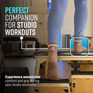 Chaussettes de yoga antidérapantes BiLu pour femmes, chaussettes de Pilates à grip pour la gym, vente en gros pour boutiques - Product Image 2