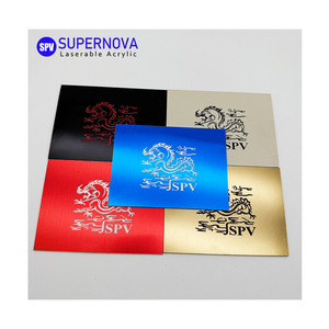 2025 Brushed Gold Acrylic Plates Laserable, Gold Acrylic Sheets For Laser Engraving And Cutting For Badge - Product Image 1