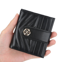 Boisee Dompet Pendek Kulit Pu Wanita, Dompet Kartu Kredit Pendek Mewah Model Korea