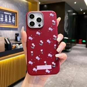 Funda Protectora de Alta Calidad con Diseño de Flores Pequeñas para iPhone 17 Air 13 14 15 16 <span class=keywords><strong>Pro</strong></span> Max, Textura de Cuero TPU - Product Image 2