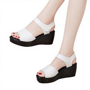 Sandalias de Plataforma Nuevas para Exteriores, de Punta Abierta, con Plataforma Alta, Estilo Peep Toe, Cómodas, con Suela Gruesa, de PU, para Invierno, Verano, Otoño y Primavera - Product Image 2