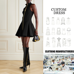 Mode d'été pour femme élégante personnalisée XS formelle décontractée ligne A épaules exposées col <span class=keywords><strong>haut</strong></span> taille haute Maxi officielle pour femmes - Product Image 2