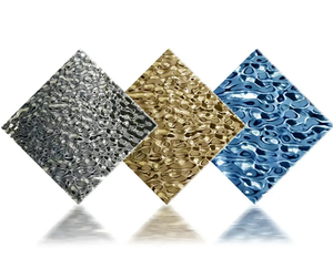 Fabriek 201 304 316 Prijs Wandpanelen Waterrimpel Reliëf Gehamerd 8K Spiegel Pvd Kleur Decoratieve Roestvrijstalen Plaat Plat - Product Image 1