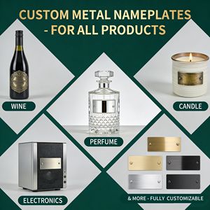 Étiquettes pour bouteilles, étiquettes pour l'emballage, logo pour bougie, étiquettes métalliques personnalisées en relief 3D, autocollants personnalisés imperméables - Product Image 3