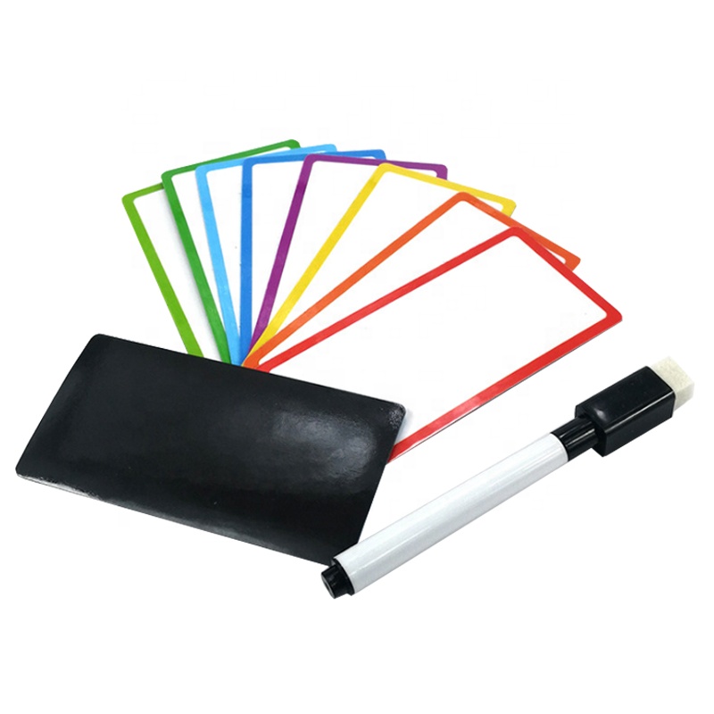 Персонализированная Белая Мини-доска для сухого стирания, многоразовый именной столб, съемный магнитный Набор этикеток для офиса и дома