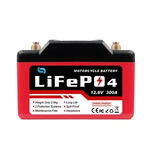 工厂批发Lifepo4 12.8V 3Ah干式充电免维护跳跃启动器充电电池组摩托车电池