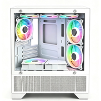 Boîtier PC Mini PC Gaming Tendance et Économique, Compatible M-ATX ITX, Supports de Ventilateurs, Refroidissement Liquide 240mm, Verre Trempé
