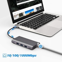 Xput 10 in 1 Multi Function USB C Docking Station Adaptor Tipe C Dengan 4K HDMI VGA USB3.0 Gigabit RJ45 Ethernet Pembaca Kartu SD TF