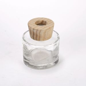 Wholesale Luxury Bamboo Rubber Wooden Perfume Cover Polished Wood Aroma <b>Diffuser</b> <b>Bottle</b> 100ml Chemical Use Art Style Shape Model - Product Image 2