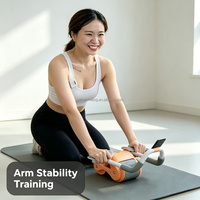 Rodillo Abdominal de Rebote Automático de Nuevo Estilo para Adultos, Equipo de Ejercicio para Moldear el Cuerpo y Fortalecer Abdominales en Casa
