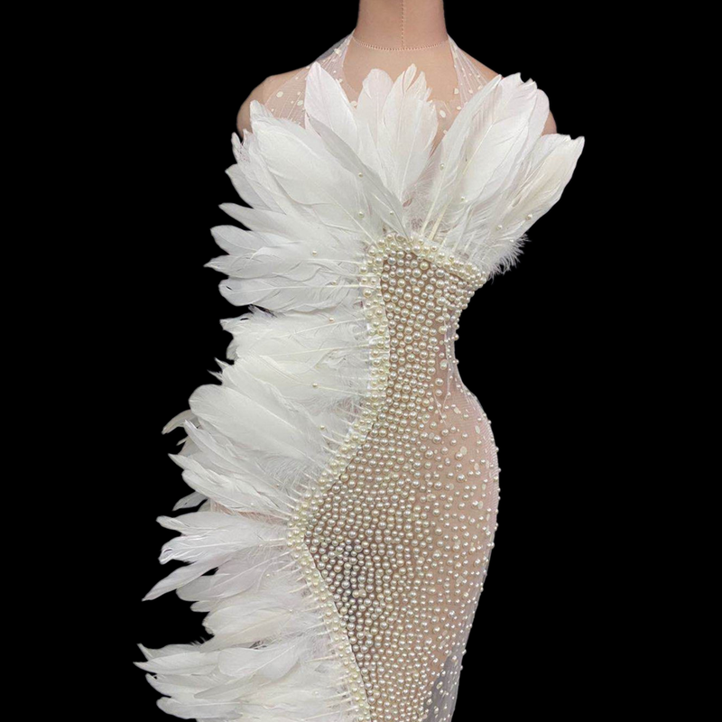 White Feather Dresses China Trade,Buy 