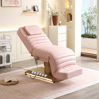 Lit de beauté électrique multifonctionnel avec hauteur réglable, chauffage et massage pour salon de beauté, spa, clinique médicale