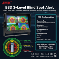 Moniteur DVR JMK robuste avec écran tactile IPS 10,1 pouces, 4 canaux AHD 1080P, alerte d'angle mort BSD et enregistrement en boucle pour camions, bus et flottes