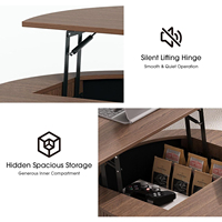 Table basse relevable moderne en MDF pour hôtel, salon, salle d'attente, table basse relevable