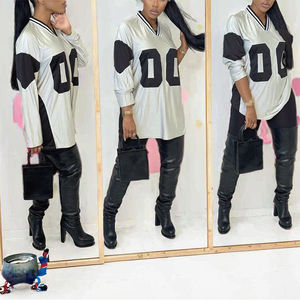 Camiseta de Manga Larga para Mujer, Estilo Urbano, Casual, Transpirable, Ecológica, Holgada, para Otoño - Product Image 3