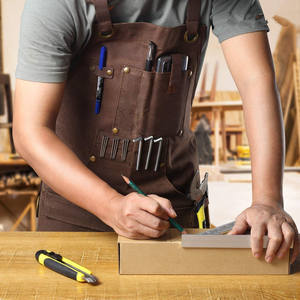 <span class=keywords><strong>Tablier</strong></span> de cuisine en coton et <span class=keywords><strong>lin</strong></span> pour hommes, accessoire de travail en cuir, de peinture agricole, durable, avec impression sur mesure - Product Image 4