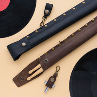 Pochette de rangement créative pour baguettes de batterie, en cuir PU, portable, durable, pour protéger les baguettes de batterie