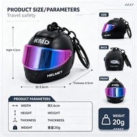 Porte-clés mini casque de moto, pendentif casque de moto 3D stéréo cool, cadeau casque irisé