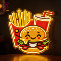 Enseigne néon LED imprimée UV, design personnalisé, forme sur mesure, éclairage économique, enseigne néon illuminée pour restaurant