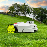 Cortacésped Robótico Inalámbrico de 24V con GPS, Ancho de Corte de 8 Pulgadas, Caja Recolectora de Césped, Cobertura de 1.5 Acres
