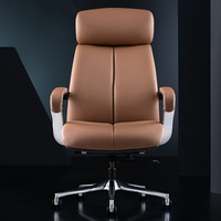 Chaise de bureau pivotante de luxe en similicuir PU de style italien, réglable en hauteur, design moderne, pour la maison, le bureau ou l'école