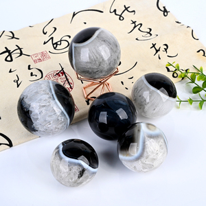 High Quality Spirit <b>Crystal</b> <b>Ball</b> Crafts Black Onyx Sphere for Meditation - Product Image 4